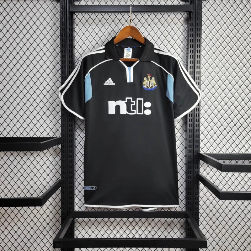 Camisa II Newcastle Retrô | 00/01 Adidas - Preta Branca e Azul