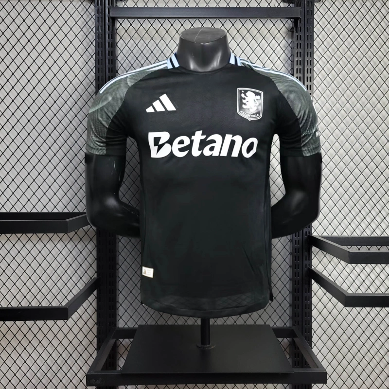 Camisa II Aston Villa | 25/26 Modelo Jogador Adidas - Preta