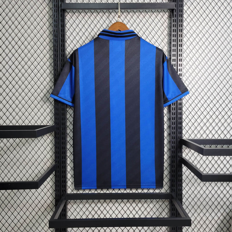 Camisa I Inter de Milão Retrô | 95/96 Umbro - Azul e Preta