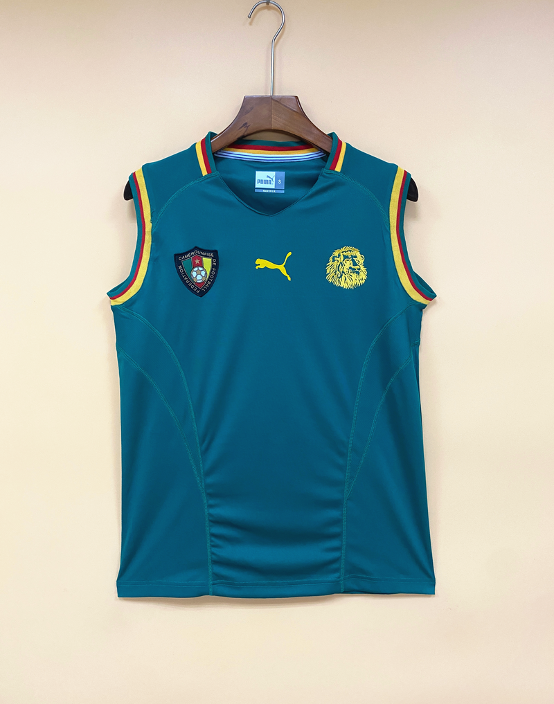 Camisa I Camarões Retrô | 2002 Torcedor Puma - Verde (Regata)