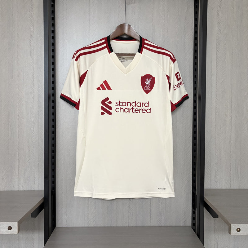 Camisa II Liverpool | 25/26 Torcedor Adidas - Branca e Vermelha