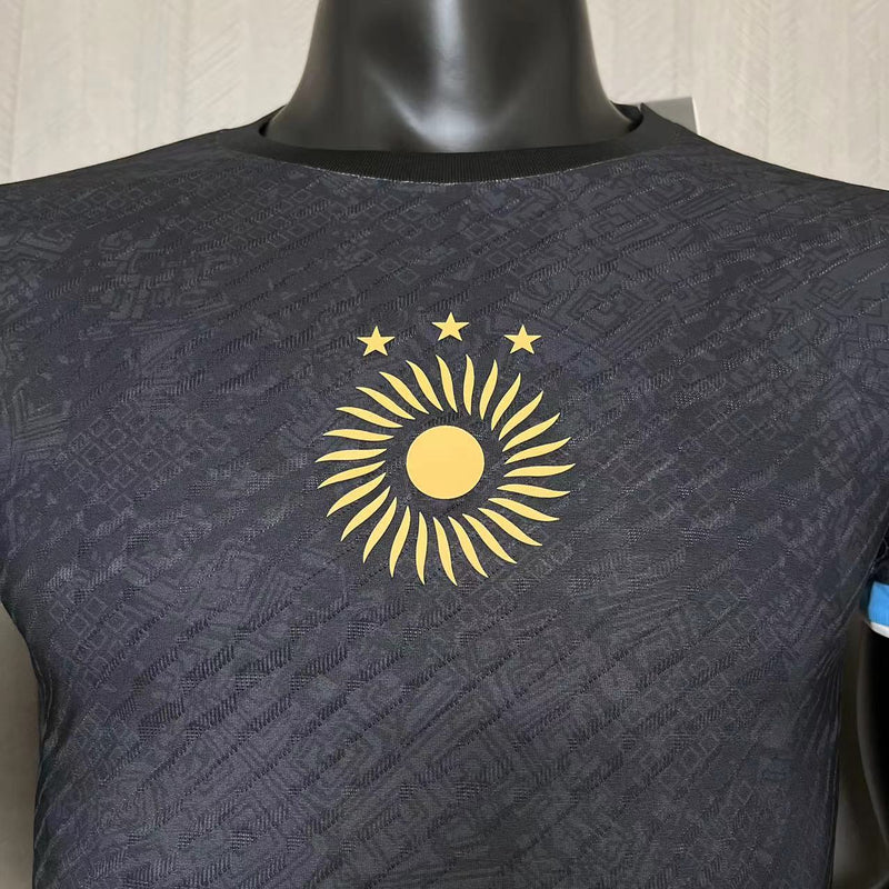 Camisa "La Pulga" Argentina | 23/24 Modelo Jogador - Preta