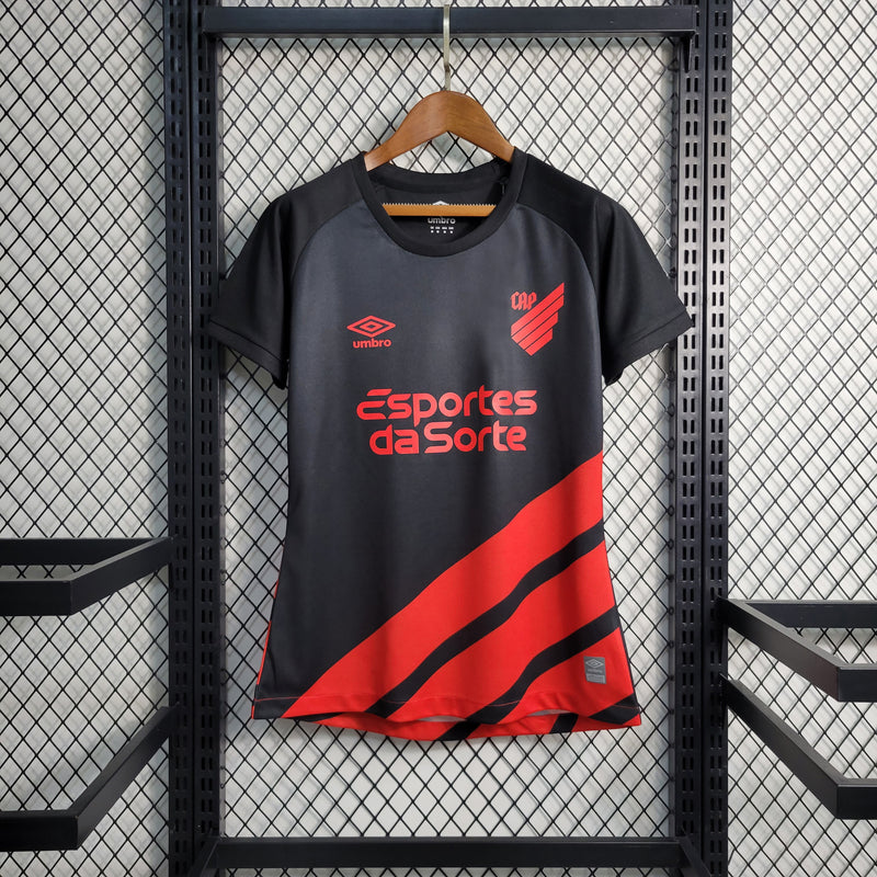Camisa III Athletico Paranaense | 23/24 Torcedor Umbro - Preta e Vermelha - Feminina