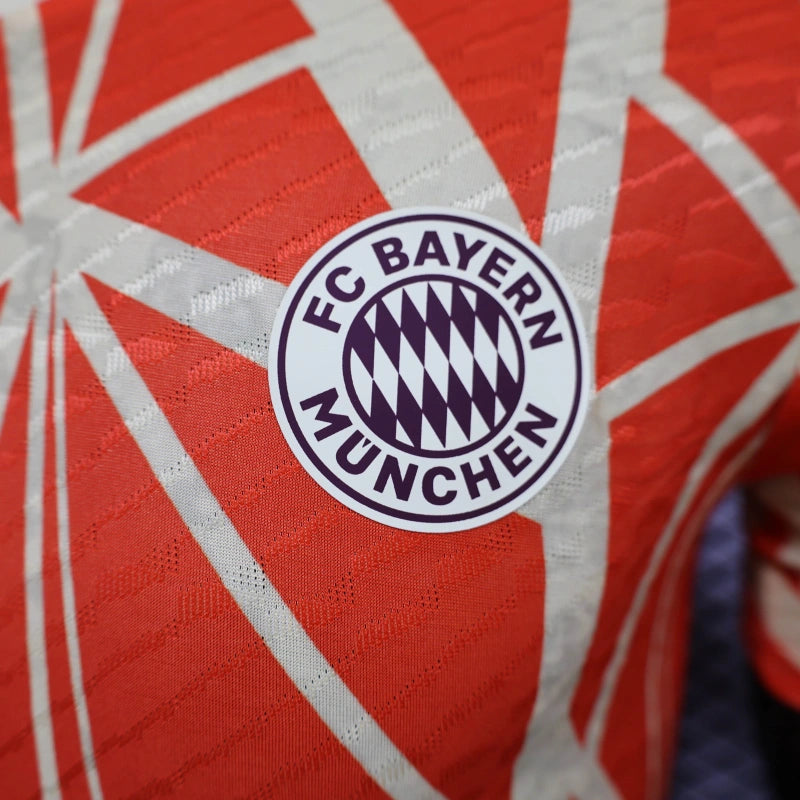 Camisa Pré Jogo Bayern de Munique | 24/25 Modelo Jogador Adidas - Vermelho e Dourado