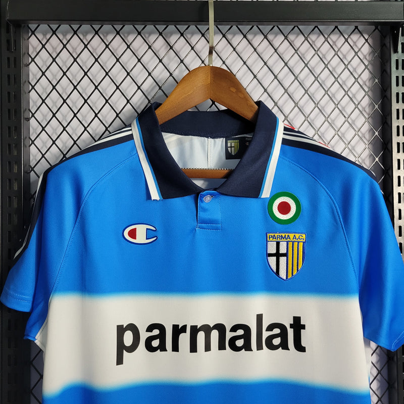Camisa Goleiro Parma Retrô | 99/00 Champion - Azul e Branca