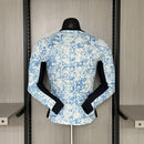 Camisa II Portugal | 2024 Modelo Jogador Nike - Branca e Azul (Manga Longa)