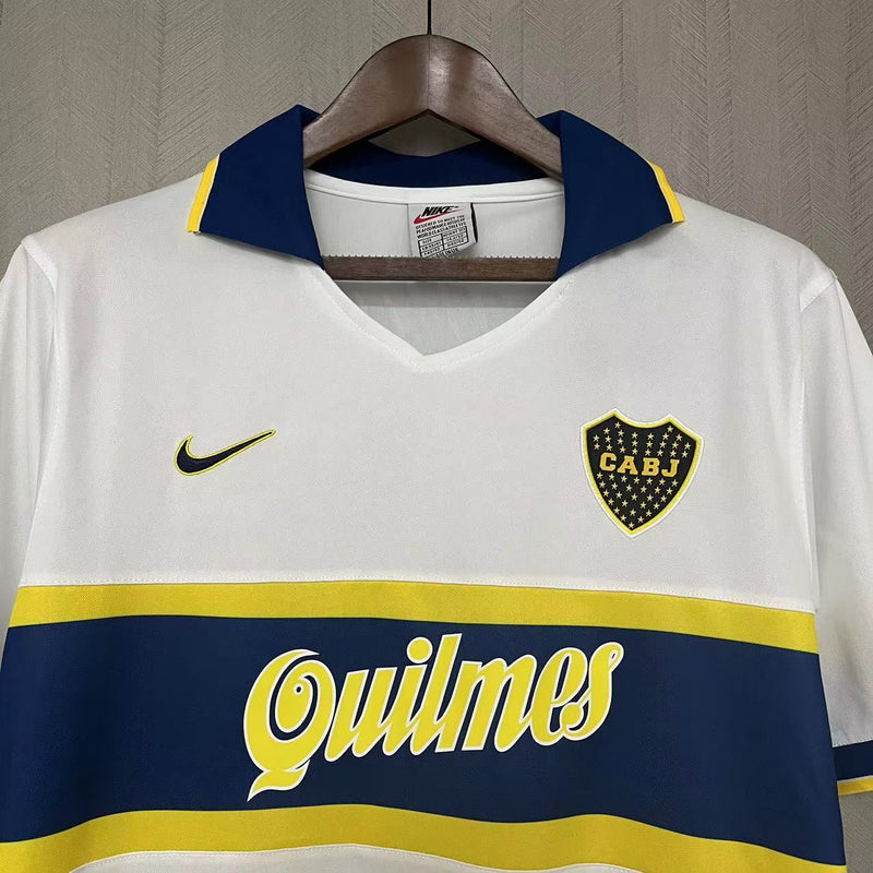 Camisa II Boca Juniors Retrô | 96/97 Torcedor Nike - Branca Azul e Amarela