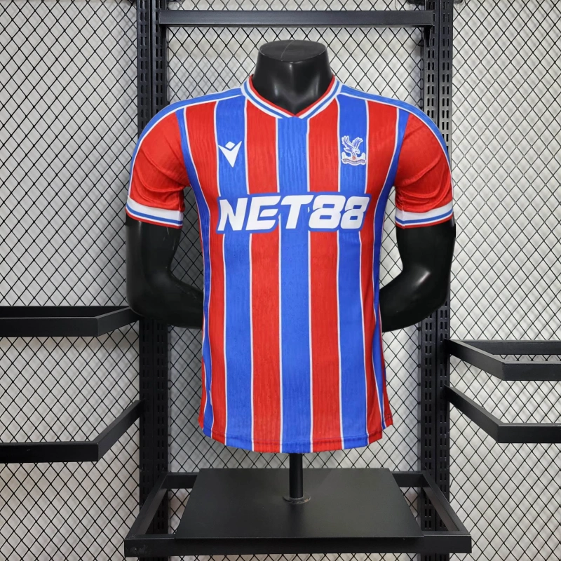Camisa I Crystal Palace| 25/26 Modelo Jogador Macron - Azul e Vermelha