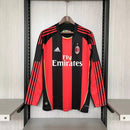 Camisa I Milan Retrô | 10/11 Adidas - Vermelha e Preta - Manga Longa