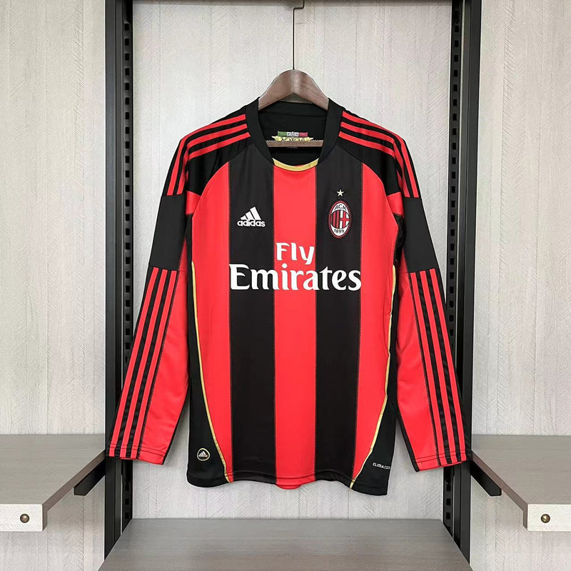 Camisa I Milan Retrô | 10/11 Torcedor Adidas - Vermelha e Preta - Manga Longa