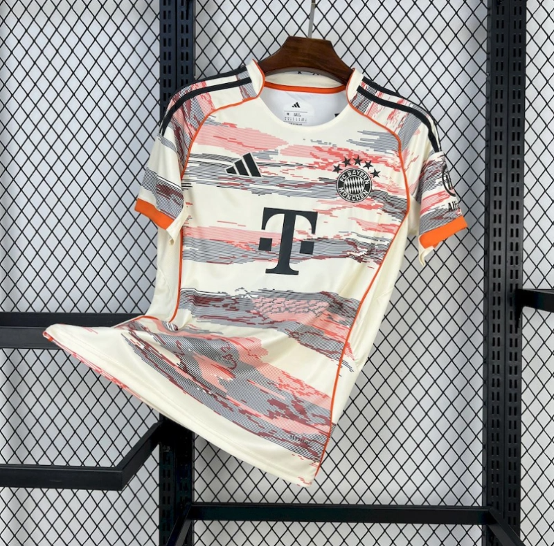 Camisa II Bayern de Munique | 25/26 Torcedor Adidas - Branca Cinza e Laranja