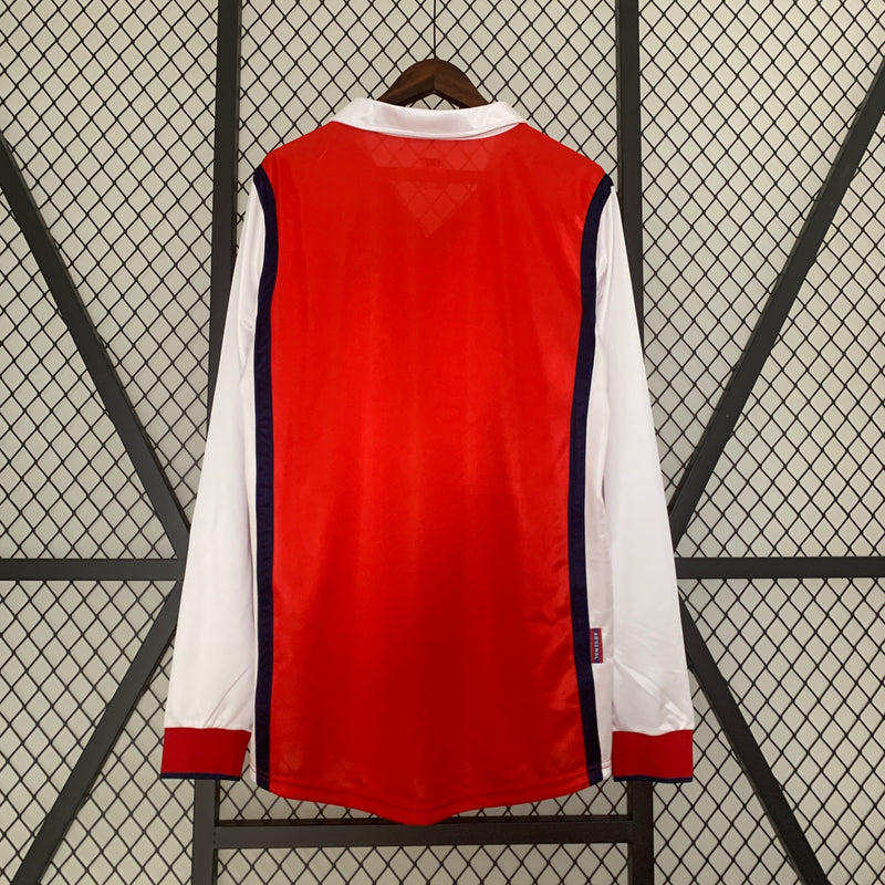 Camisa I Arsenal Retrô | 98/99 Nike - Vermelha e Branca - Manga Longa