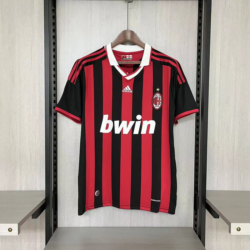 Camisa I Milan Retrô | 09/10 Torcedor Adidas - Vermelha e Preta
