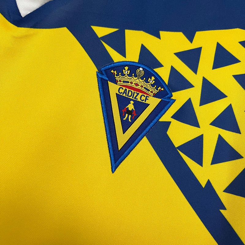 Camisa I Cadiz Retrô | 91/92 Elements - Amarela e Azul