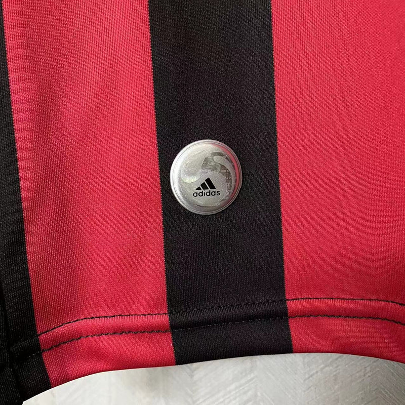 Camisa I Milan Retrô | 09/10 Torcedor Adidas - Vermelha e Preta