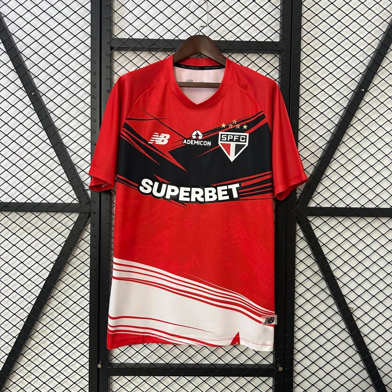 Camisa III Goleiro São Paulo | 25/26 Torcedor New Balance - Vermelha Preta e Branca