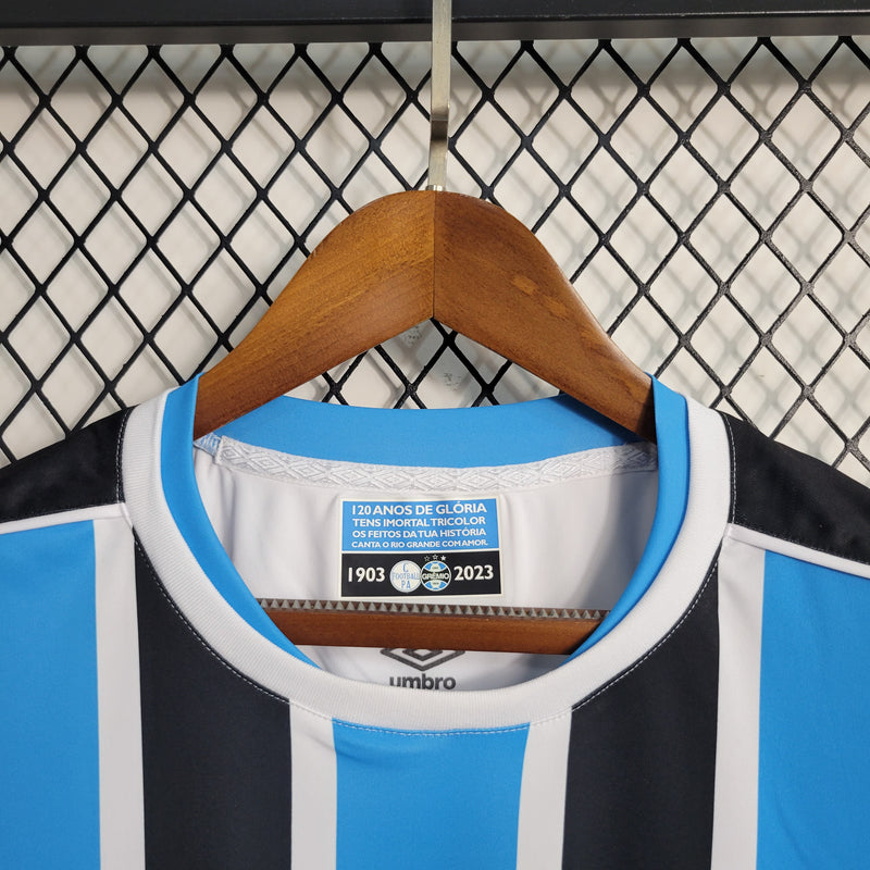 Camisa I Grêmio | 23/24 Torcedor Umbro - Azul e Preta - Manga Longa