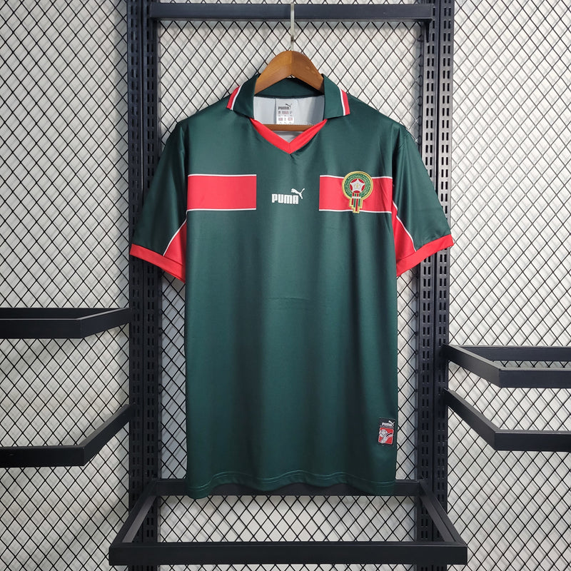 Camisa I Marrocos Retrô | 1998 Puma - Verde e Vermelha