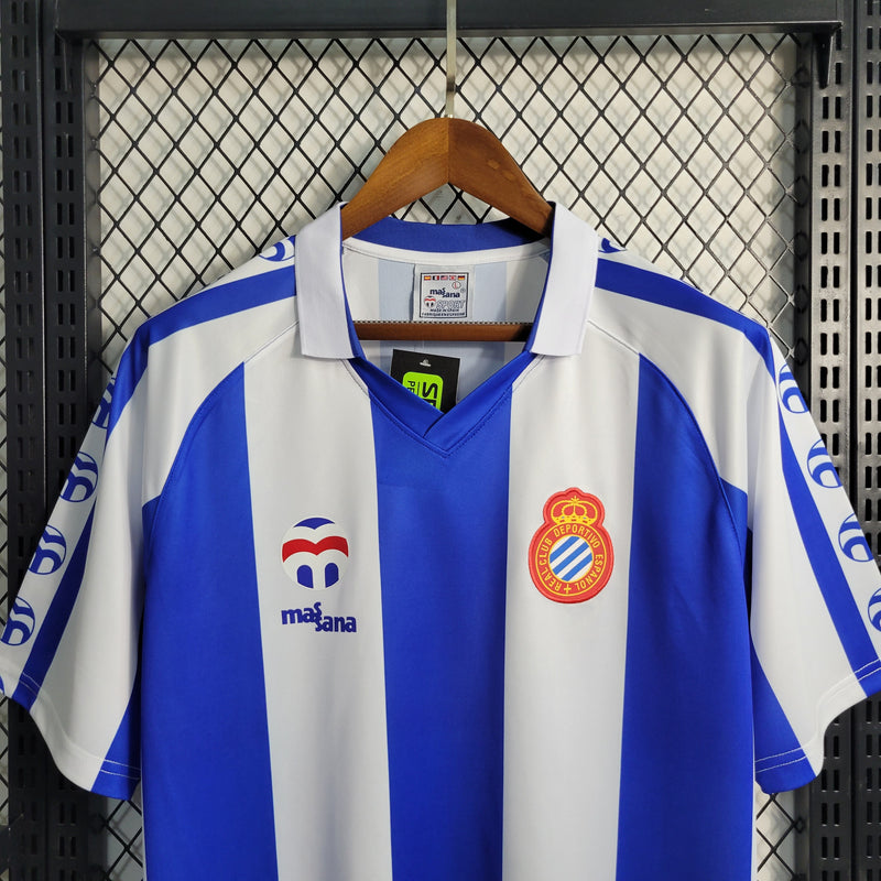Camisa I Espanyol Retrô | 84/89 Torcedor Massana - Branca e Azul