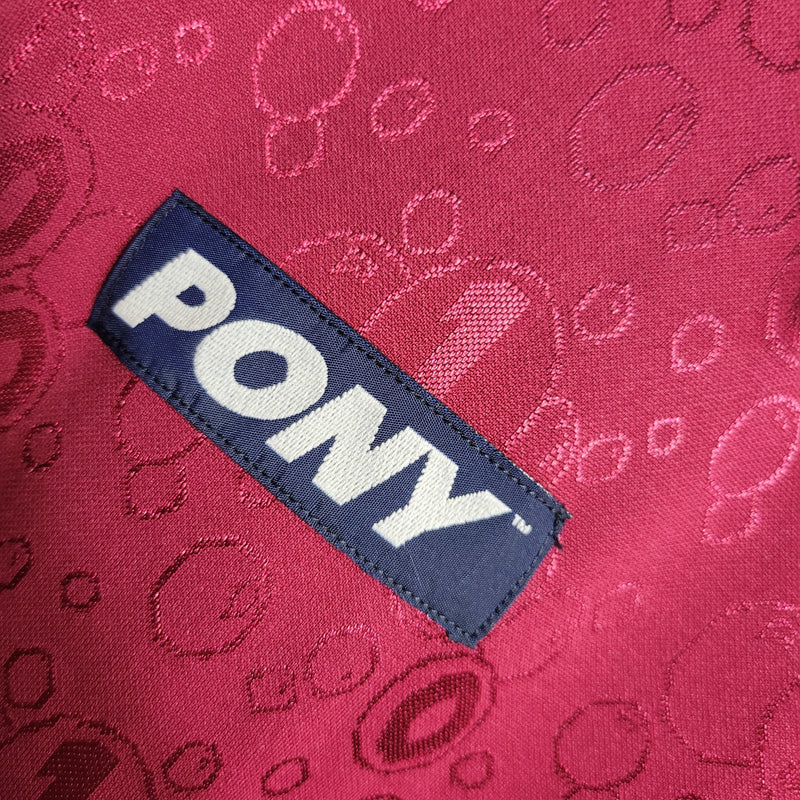 Camisa I West Ham Retrô | 95/97 Pony - Vermelha e Azul