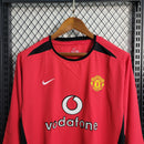 Camisa I Manchester United Retrô | 02/04 Nike - Vermelha - Manga Longa