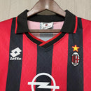 Camisa I Milan Retrô | 95/96 Lotto - Vermelha e Preta