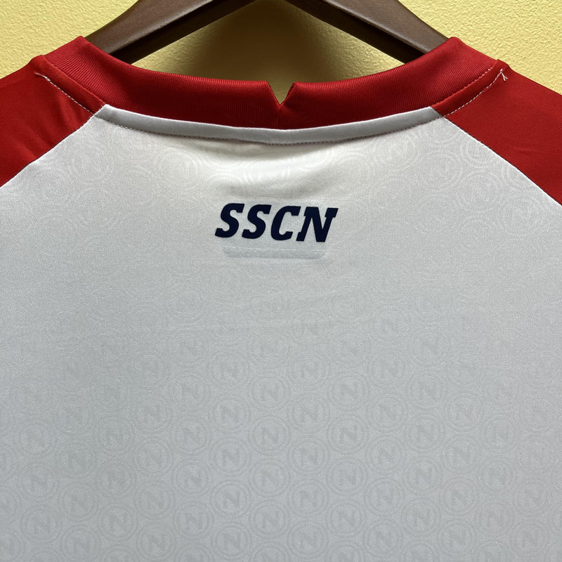 Camisa Edição dia dos Namorados Napoli | 23/24 Torcedor EA7 - Branca e Vermelha