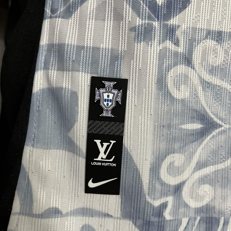 Camisa LV Joint Edition Portugal | 24/25 Modelo Jogador Nike - Branca e Azul