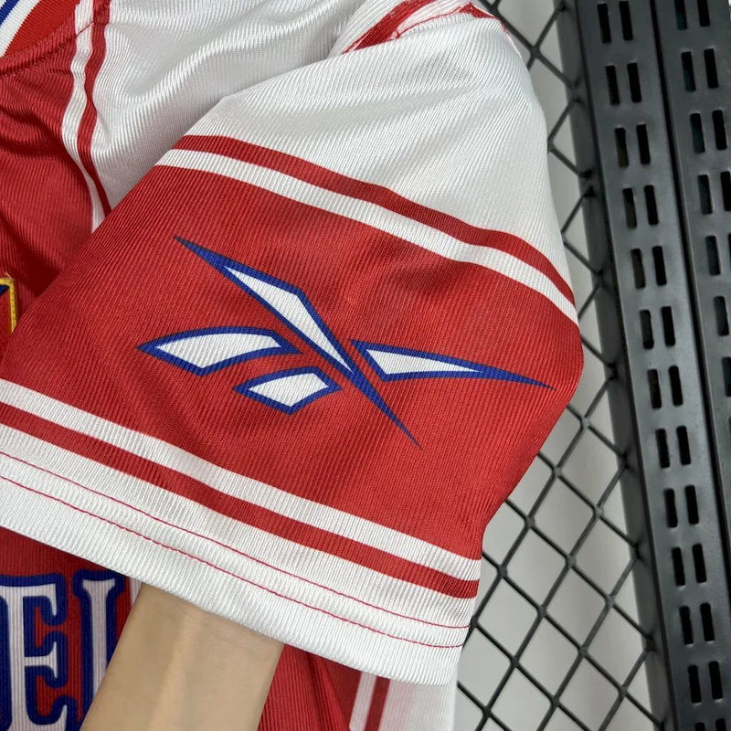 Camisa I Atlético de Madrid Retrô | 99/00 Reebok - Vermelha e Branca
