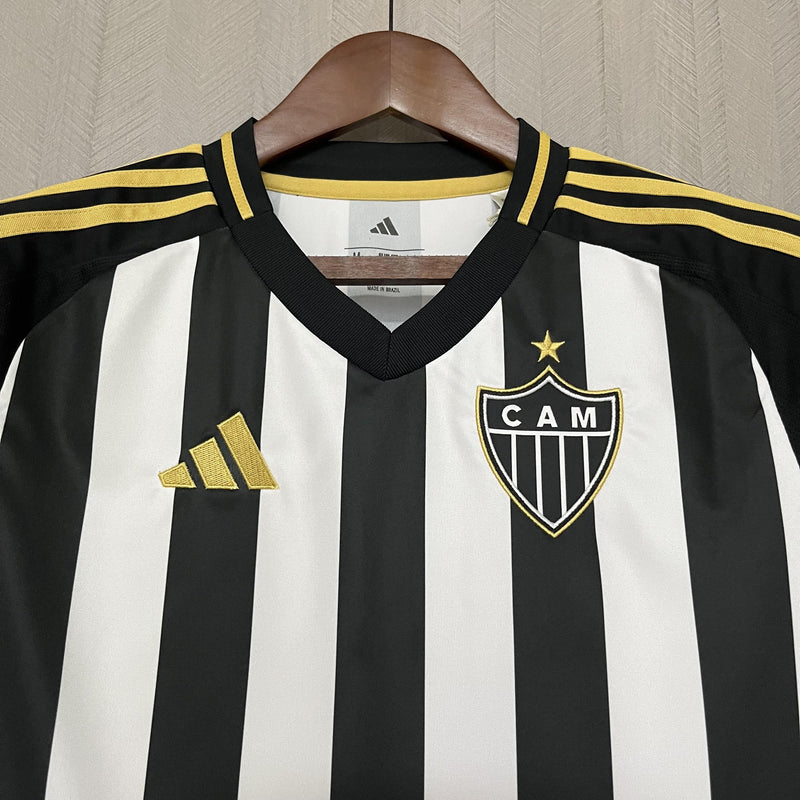Camisa I Clube Atlético Mineiro | 25/26 Torcedor Adidas - Branca e Preta - Feminina