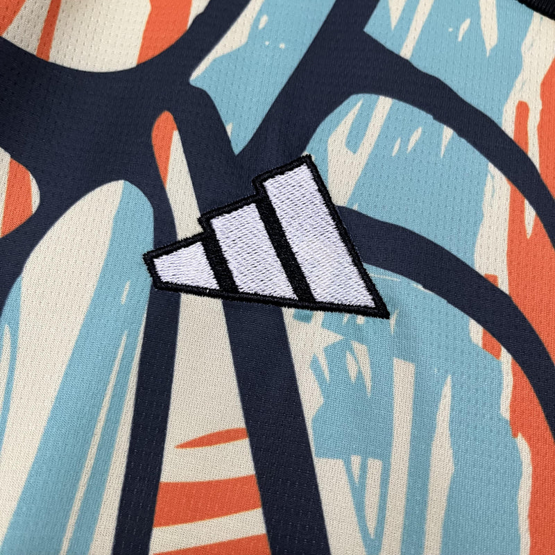Camisa Edição Especial Arsenal | 24/25 Torcedor Adidas - Laranja e Azul