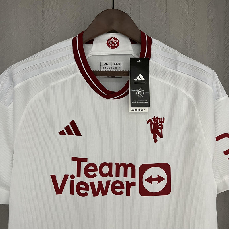 Camisa III Manchester United | 23/24 Torcedor Adidas - Branca