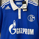 Camisa I Schalke 04 Retrô | 10/11 Adidas - Azul e Branca
