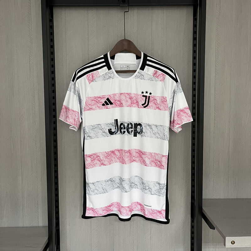 Camisa II Juventus | 23/24 Torcedor Adidas - Branca Cinza e Rosa