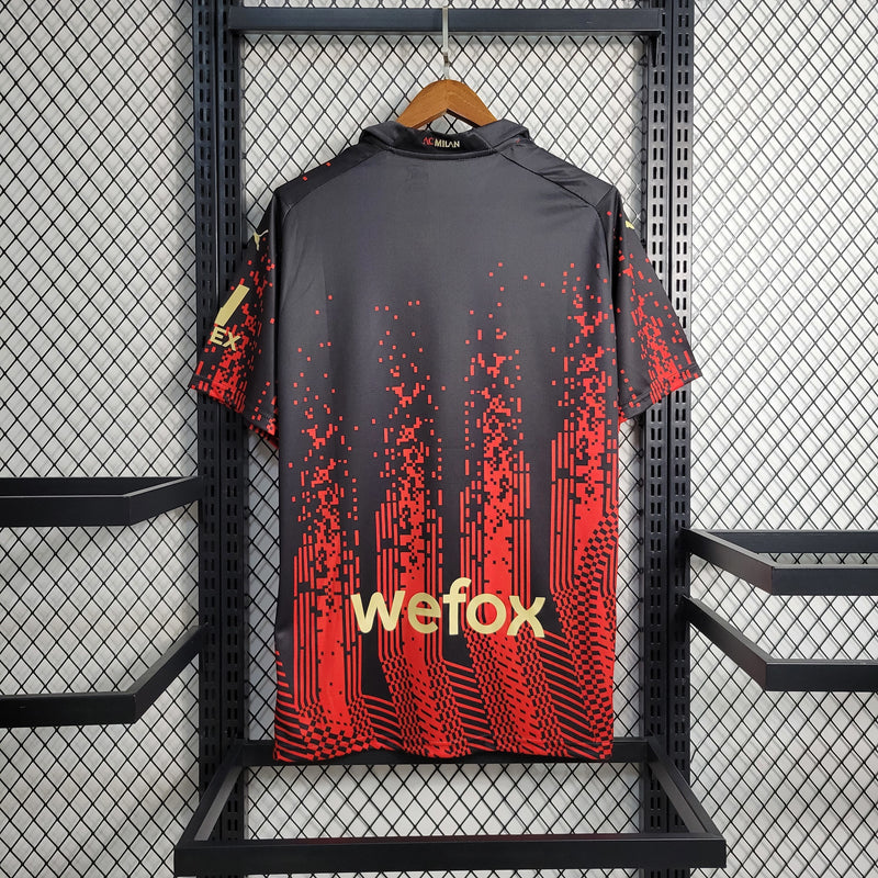Camisa IV Milan | 23/24 Torcedor Puma - Preta e Vermelha