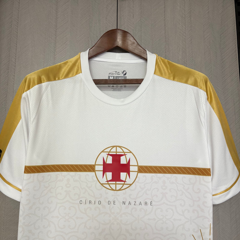 Camisa Círio de Nazaré Vasco | 25/26 Torcedor Beme - Branca e Dourada