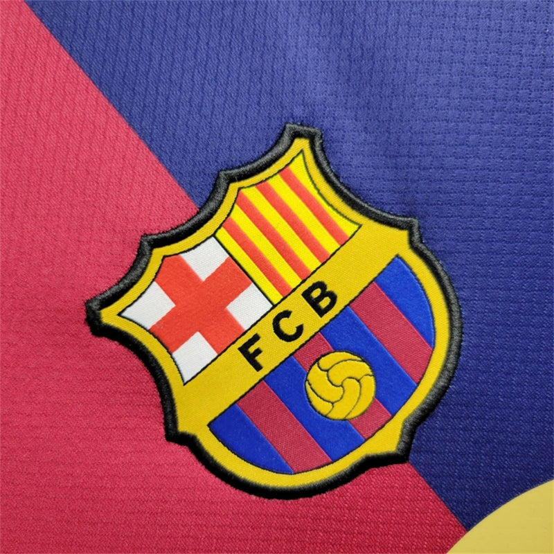 Camisa I Barcelona | 24/25 Torcedor Nike - Azul e Vermelha (Coldplay)