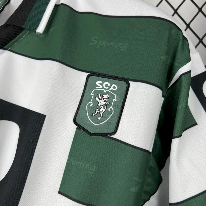 Camisa I Sporting Retrô | 2000/01 Reebok - Branca e Verde