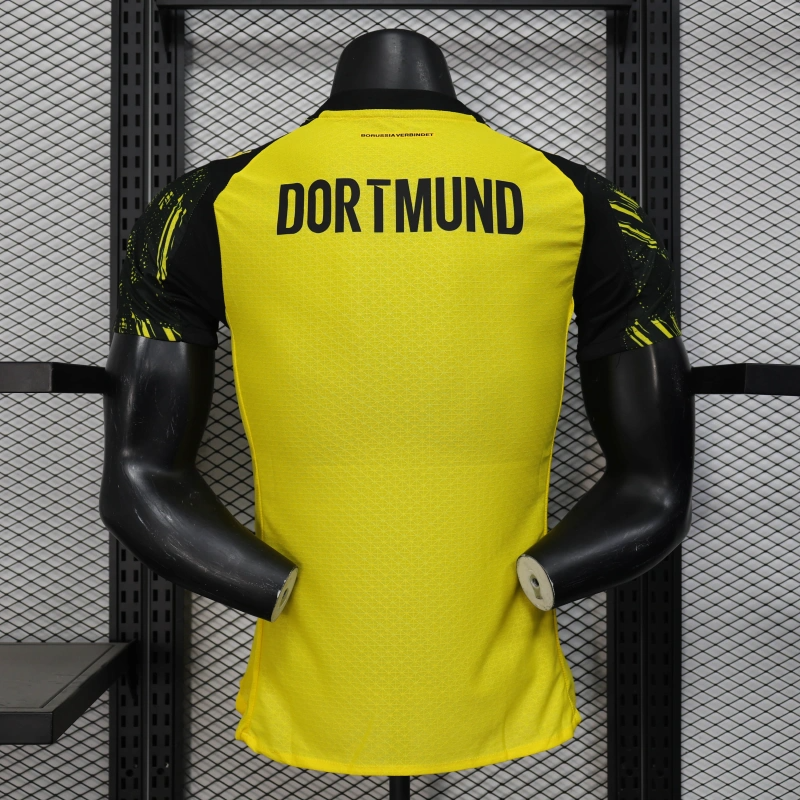 Camisa I Borussia Dortmund | 25/26 Modelo Jogador Puma - Preta e Amarela