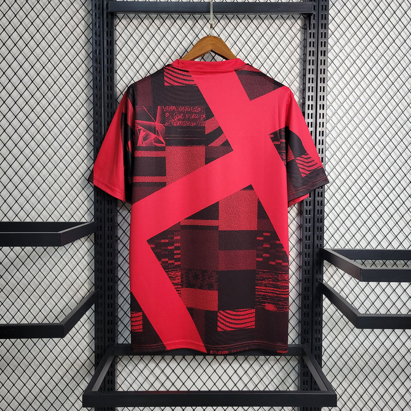 Camisa de Treino Flamengo | 23/24 Torcedor Adidas - Vermelha e Preta