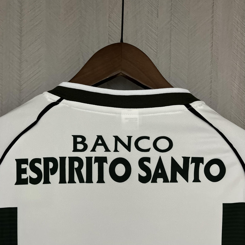 Camisa I Sporting Retrô | 01/03 Reebok - Verde e Branca - Manga Longa