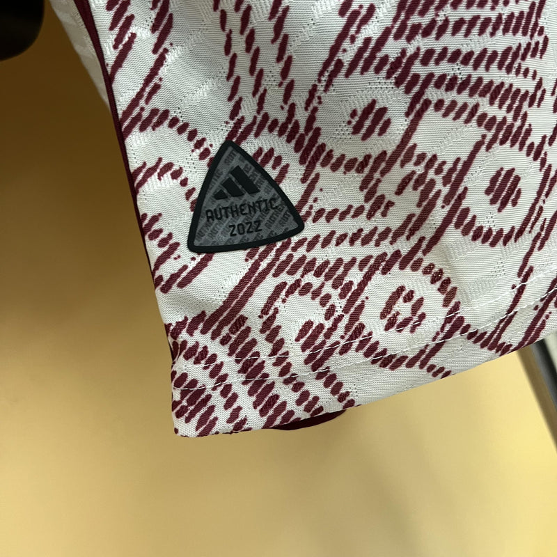 Camisa II México | 22/23 Modelo Jogador Adidas - Branca e Vermelha