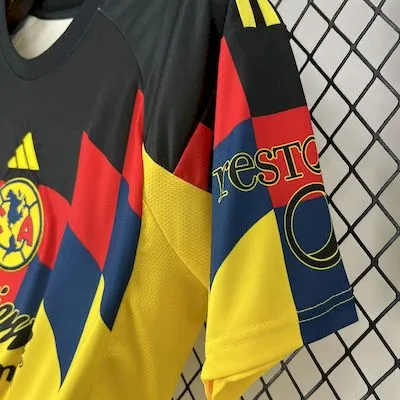 Camisa I América do México | 25/26 Torcedor Nike - Amarela Preta Vermelha e Azul