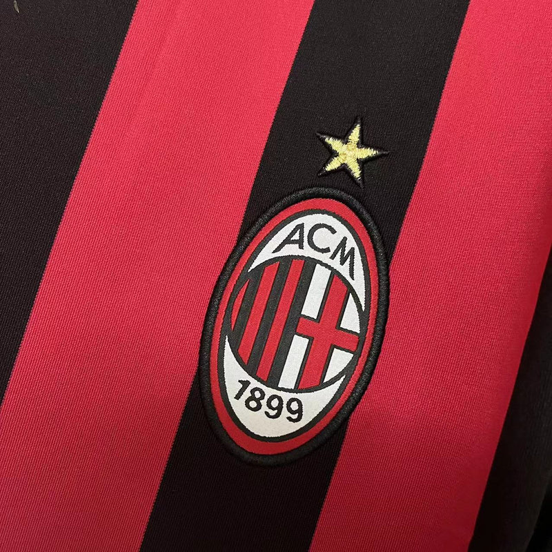 Camisa I Milan Retrô | 09/10 Torcedor Adidas - Vermelha e Preta - Manga Longa