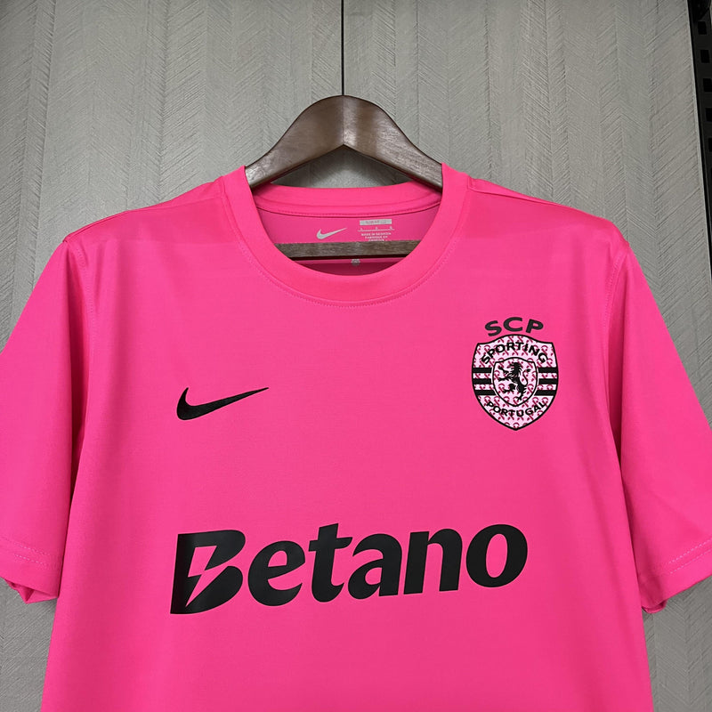 Camisa Outubro Rosa Sporting | 24/25 Torcedor Nike - Rosa