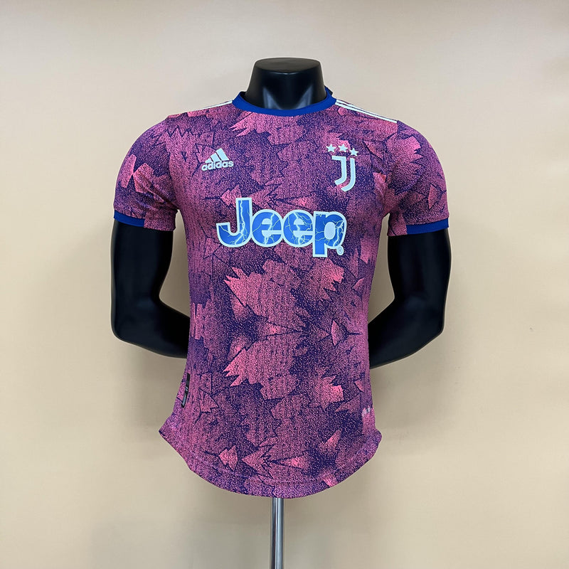 Camisa III Juventus | 22/23 Modelo Jogador Adidas - Rosa e Azul