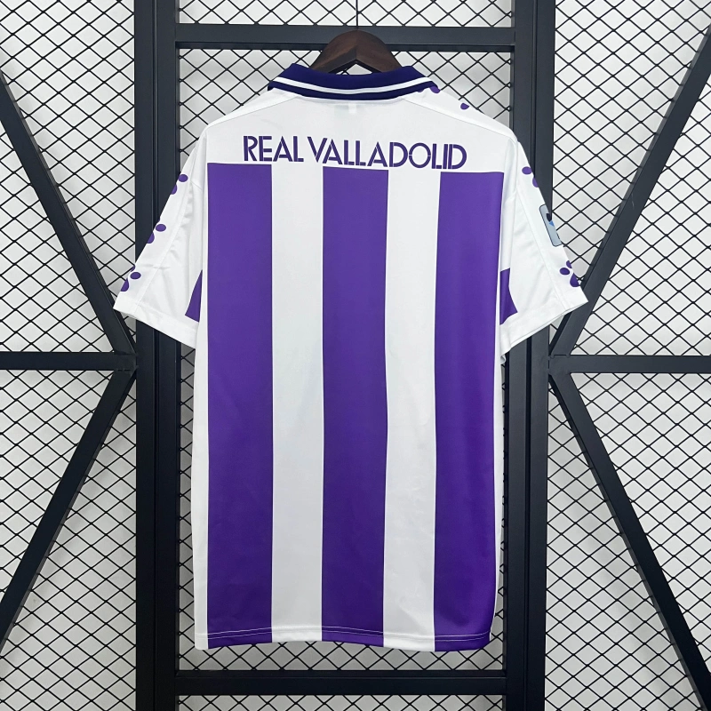 Camisa I Real Valladolid Retrô | 95/96 Kelme - Roxa e Branca