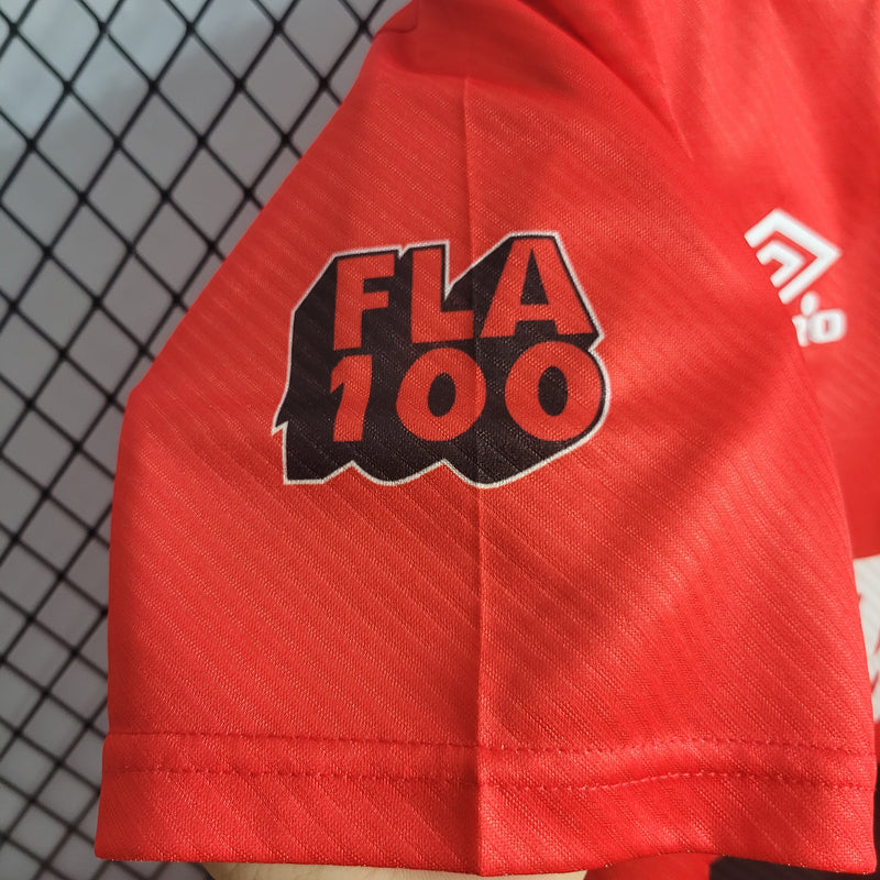 Camisa Centenário Flamengo Retrô | 1995 Umbro - Vermelha e Preta