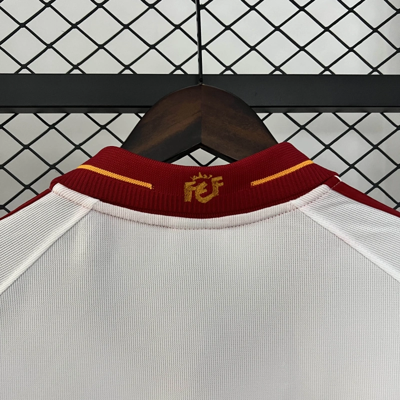Camisa II Espanha Retrô | 2000 Adidas - Branca Vermelha e Amarela