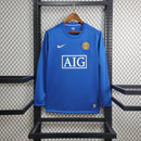 Camisa III Manchester United Retrô | 08/09 Nike - Azul - Manga Longa